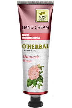 Легкий крем для рук O'Herbal зволожуючий Дамаська троянда 30 мл