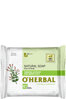 Натуральне мило O'Herbal з екстрактом вербени і зеленою глиною 100 г
