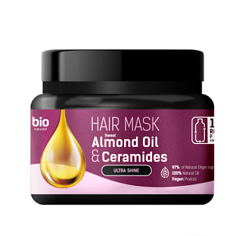 Маска для волосся Bio Naturell Sweet Almond Oil & Ceramides Ультраблиск 295 мл