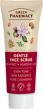 Ніжний скраб для обличчя Green Pharmacy горіховий 75 мл
