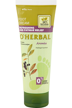 Крем для ніг O'Herbal освіжаючий з екстрактом аронії 75 мл