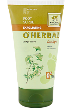 Скраб для ніг O'Herbal з екстрактом гінкго білоба 75 мл
