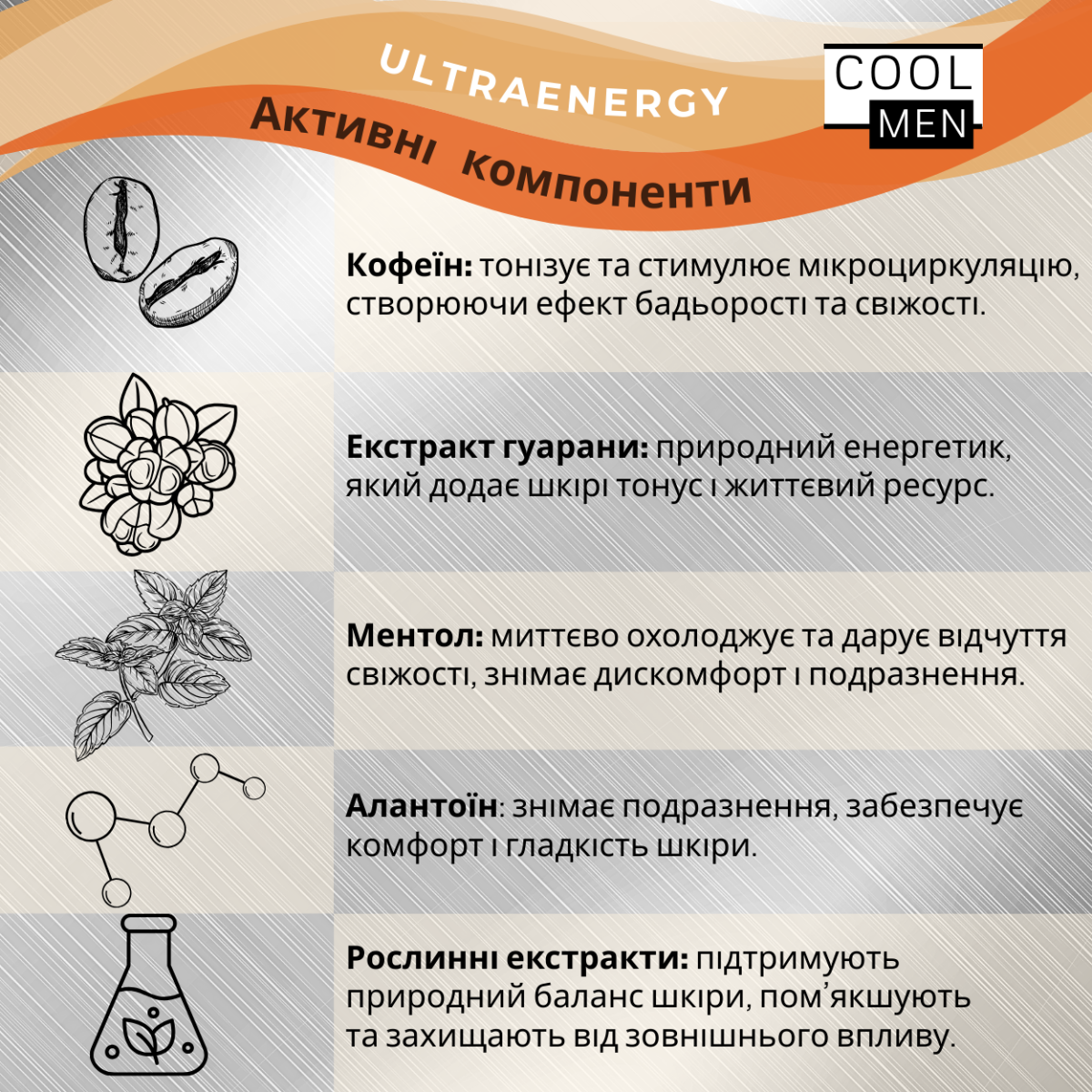 Гель після гоління Cool Men Ultraenergy 200 мл