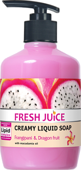 Крем-мило з дозатором Fresh Juice Франжіпані і драконів фрукт з маслом макадамії 460 мл Крем-мило з дозатором Fresh Juice Франжіпані і драконів фрукт з маслом макадамії 460 мл