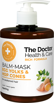 Бальзам-маска The Doctor Health & Care яєчні жовтки та шишки хмелю 500 мл