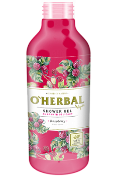 Гель для душа O`Herbal Vegan Ніжність амаранта Малина 400 мл