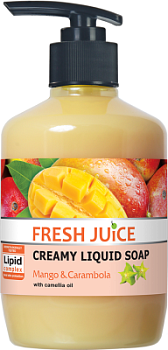 Крем-мило з дозатором Fresh Juice Манго і карамбола з маслом камелії 460 мл