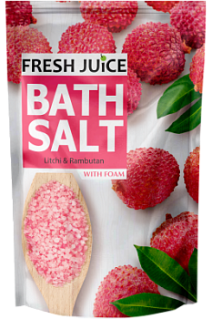 Сіль для ванн Fresh Juice з піною Лічі і рамбутан дой-пак 500 мл