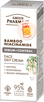 Денний крем для обличчя Green Рharmacy Sebum-control Бамбук і ніацинамід 50 мл 