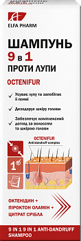 Шампунь проти лупи Elfa Pharm Octenifur 9в1 200 мл