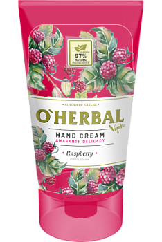 Крем для рук O'Herbal Vegan Ніжність амаранту Малина 125 мл