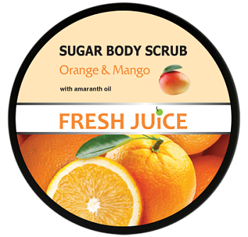 Цукровий скраб для тіла Fresh Juice Апельсин і манго з маслом амаранту 225 мл Цукровий скраб для тіла Fresh Juice Апельсин і манго з маслом амаранту 225 мл