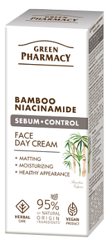 Денний крем для обличчя Green Рharmacy Sebum-control Бамбук і ніацинамід 50 мл 