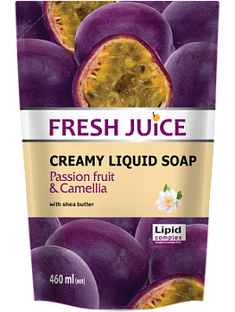 Крем-мило Fresh Juice маракуйю і камелія дой-пак 460 мл