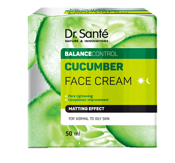 Крем для обличчя Dr.Sante Cucumber Balance Control матуючий ефект 50 мл Крем для обличчя Dr.Sante Cucumber Balance Control матуючий ефект 50 мл