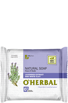 Натуральне мило O'Herbal з екстрактом лаванди і білою глиною 100 г