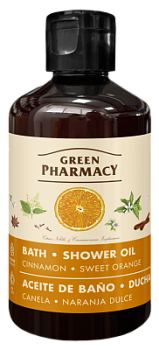 Олія для ванни та душу Green Pharmacy Кориця та солодкий апельсин 250 мл