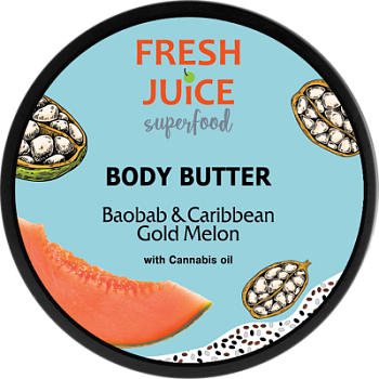 Крем-масло для тіла Fresh Juice Superfood Baobab & Caribbean Gold Melon 225 мл Крем-масло для тіла Fresh Juice Superfood Baobab & Caribbean Gold Melon 225 мл