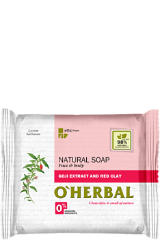Натуральне мило O'Herbal з екстрактом годжі і червоної глини 100 г