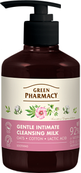 Молочко для інтимної гігієни Green Pharmacy Овес і бавовна 370 мл