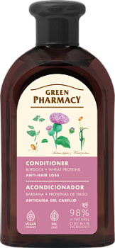 Кондиціонер Green Pharmacy Реп'ях та протеїни пшениці проти випадіння волосся 300 мл 