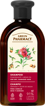 Шампунь Green Pharmacy Гранат та арганова олія для сухого, пошкодженого волосся 350 мл