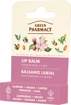 Бальзам для губ Green Pharmacy інтенсивно зволожуючий з 5-ма оліями 3,6 г