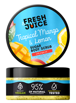 Цукровий скраб для тіла Tropical Mango & Lemon 200 мл Цукровий скраб для тіла Tropical Mango & Lemon 200 мл