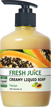 Крем-мило з дозатором Fresh Juice Папайя з зволожуючим молочком авокадо 460 мл
