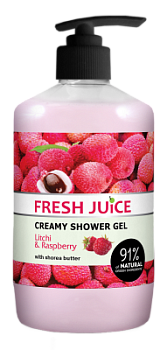 Крем-гель для душу Fresh Juice Лічі і малина 750 мл Крем-гель для душу Fresh Juice Лічі і малина 750 мл