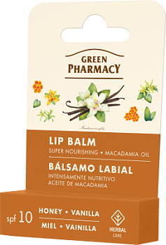 Бальзам для губ Green Pharmacy Мед і ваніль суперживильний 3,6 г