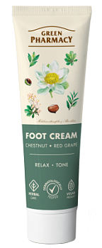 Крем для ніг Green Pharmacy розслабляючий, тонізуючий 100 мл