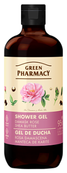 Гель для душу Green Pharmacy Дамаська троянда та масло ши 500 мл