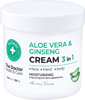 Крем для шкіри 3в1 The Doctor Health&Care Алое вера і женьшень 250 мл