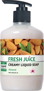 Крем-мило з дозатором Fresh Juice Мигдаль з зволожуючим молочком 460 мл