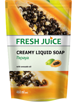 Крем-мило Fresh Juice Папайя з зволожуючим молочком авокадо дой-пак 460 мл