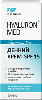 Денний крем Elfa Pharm Hyaluron5 MED SPF 15 40 мл