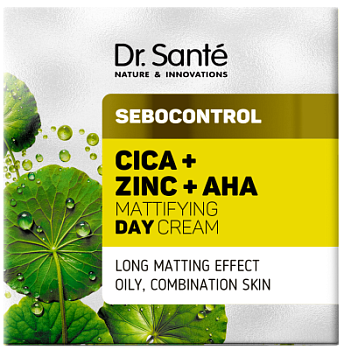 Матуючий денний крем Dr. Sante Sebocontrol Цика + Цинк + АНА 50 мл