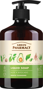 Рідке мило з дозатором Green Pharmacy Алое і авокадо 460 мл
