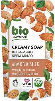 Крем-мило BIO Naturell Мигдальне молоко дой-пак 460 мл