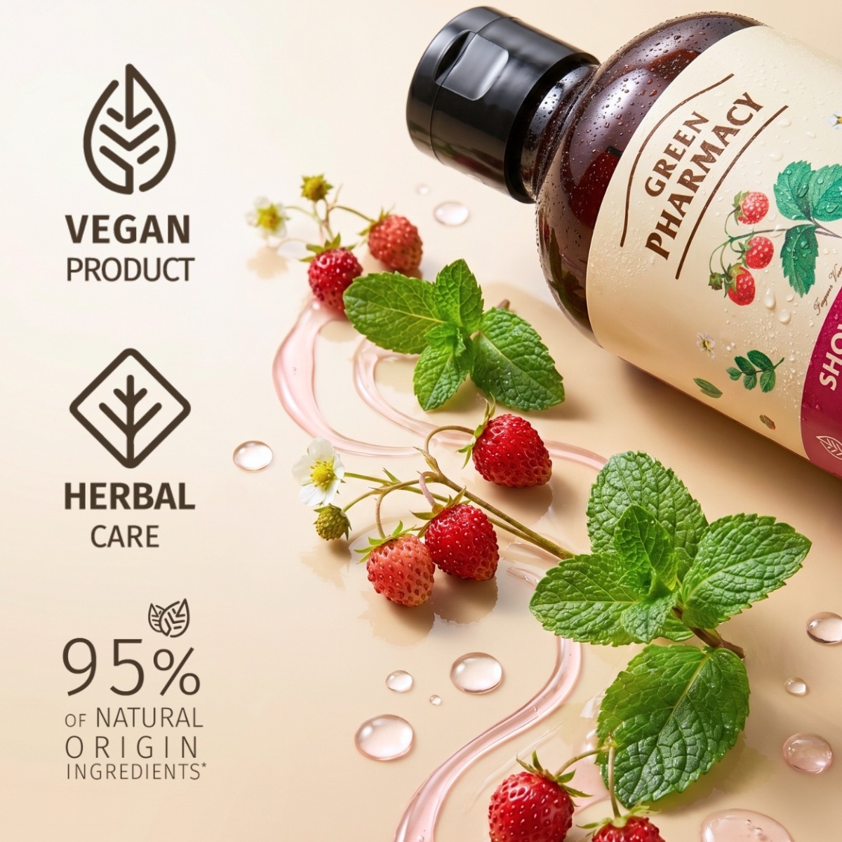 Гель для душу Green Pharmacy Cуниця та марокканська м҆ята 500 мл