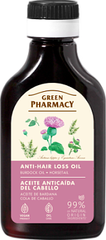 Олія Green Pharmacy проти випадіння волосся Реп'яхова олія та хвощ 100 мл