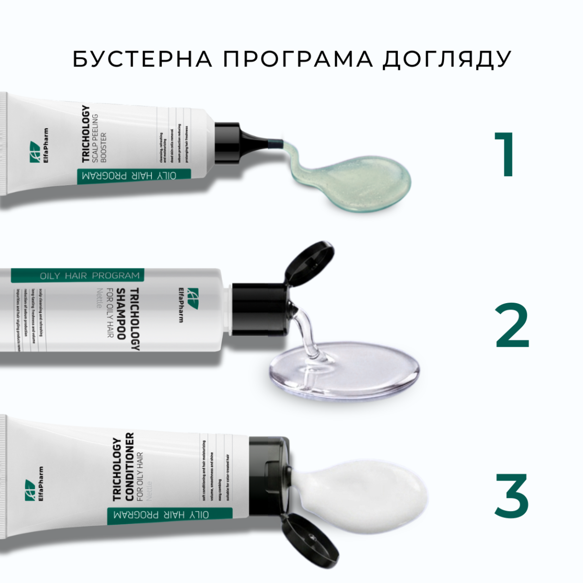  Трихологічний пілінг-бустер для шкіри голови Elfa Pharm Oily Hair 100 мл