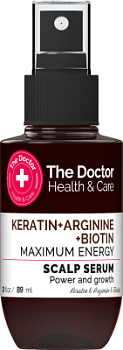 Сироватка для волосся The Doctor Health&Care Keratin + Arginine + Biotin Максимум енергії 89 мл Сироватка для волосся The Doctor Health&Care Keratin + Arginine + Biotin Максимум енергії 89 мл