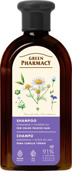 Шампунь Green Pharmacy Ромашка та лляна олія для фарбованого волосся 350 мл