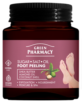 Скраб для ніг цукрово-сольовий Green Рharmacy масляний 300 мл