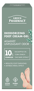 Крем-гель для ніг Green Рharmacy дезодоруючий проти неприємного запаху 75 мл 