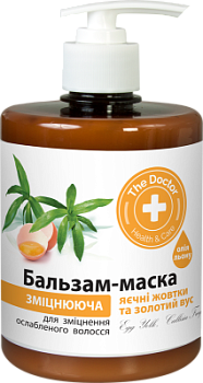 Бальзам-маска The Doctor Health&Care Яєчні жовтки і золотий вус для зміцнення волосся 500 мл