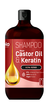 Шампунь Bio Naturell Black Castor Oil & Keratin Ультравідновлення 946 мл