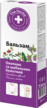 Бальзам The Doctor Health&Care Окопник і шабельник болотний 75 мл Бальзам The Doctor Health&Care Окопник і шабельник болотний 75 мл